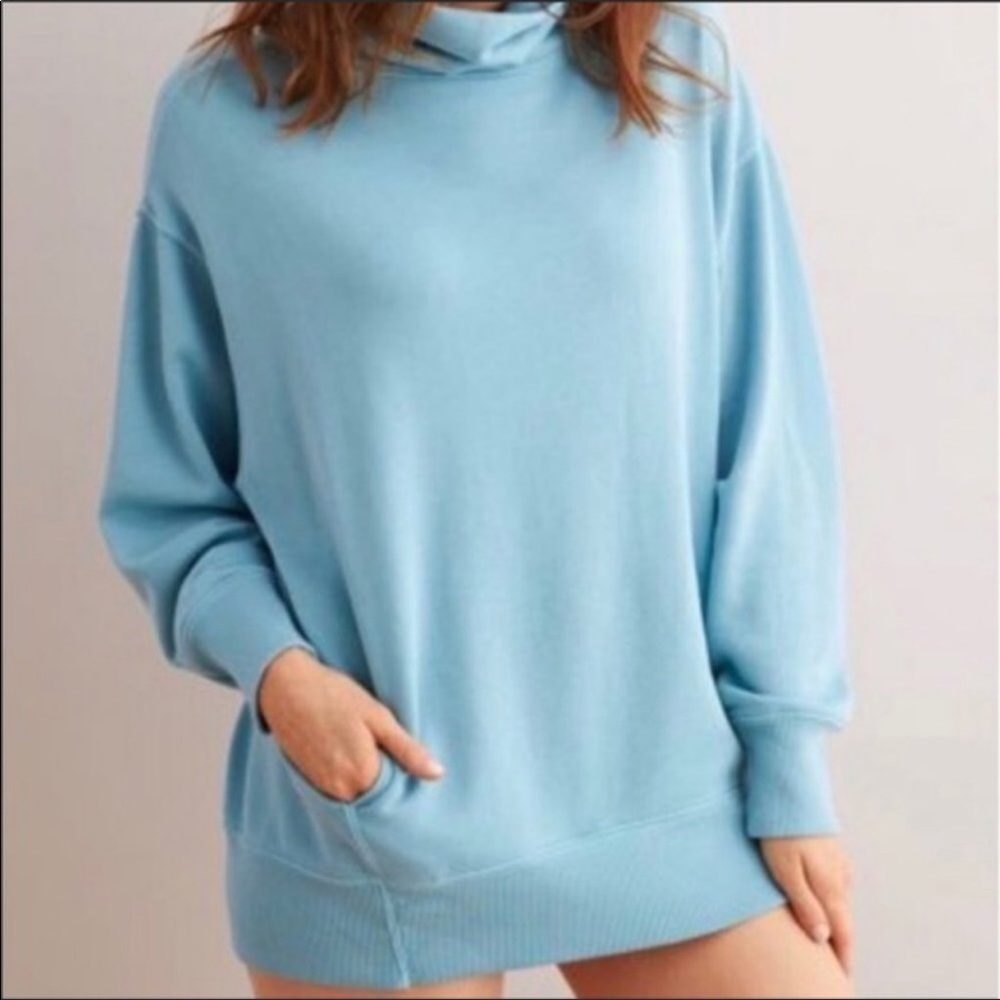 Aerie Oversized Turtleneck Sweatshirt with Pockets